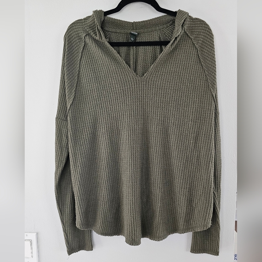 Wild Fable Waffle Knit Hooded Pullover